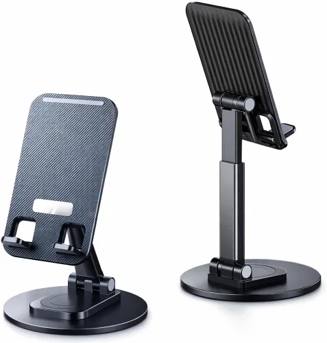 Miniatura 9 de Mizi Soporte para teléfono celular, ángulo y altura ajustable, soporte de teléfono de escritorio compatible con iPhone 17/16/15 Pro Max, Samsung