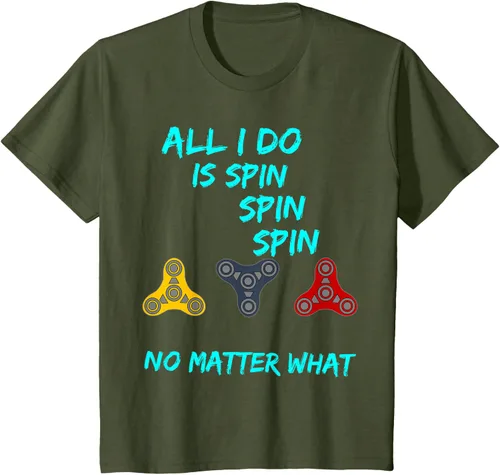 Miniatura 9 de Fidget Spinner All I Do is Spin Fun T-Shirt