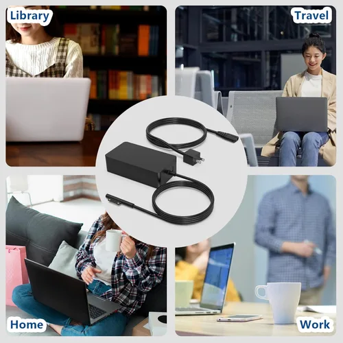 Miniatura 7 de Reemplazo para cargador Surface Pro 65w, compatible con Microsoft Surface Pro Go Book Windows Surface Laptop adaptador de corriente