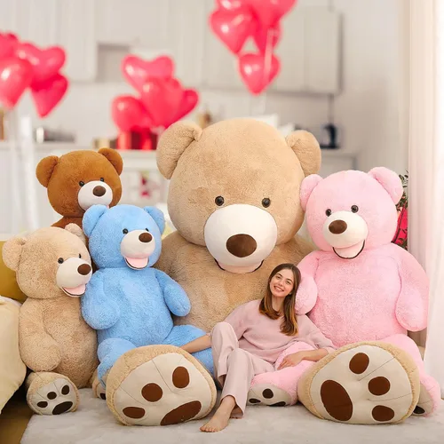 Miniatura 5 de MaoGoLan Oso de peluche gigante de 5 pies, lindo oso de peluche de San Valentín animal de peluche con cara sonriente, regalo para novia, novio
