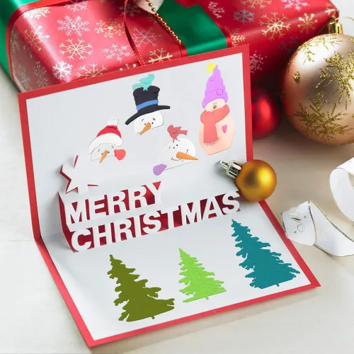 Miniatura 4 de 27 troqueles para hacer tarjetas, plantillas de Navidad de SENHAI para decoración de Navidad, álbumes de recortes, manualidades de papel, muñeco