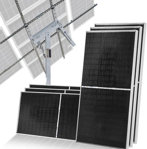 ECO-WORTHY Sistema de Seguimiento Solar de 1200W: 6 piezas de paneles solares monocristalinos de 195W, Kit de Seguimiento Solar de Doble Eje con
