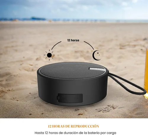 Miniatura 8 de Altavoz de ducha INSMY C12 IPX7 resistente al agua con Bluetooth, altavoz portátil pequeño, altavoces Bluetooth inalámbricos de sonido claro y Negro