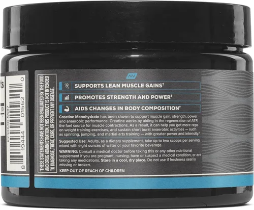 Miniatura 5 de ONNIT Polvo de monohidrato de creatina, IGEN(TM) probado sin OMG, 0.18 oz de creatina premium para fuerza muscular, potencia y masa magra, apoya