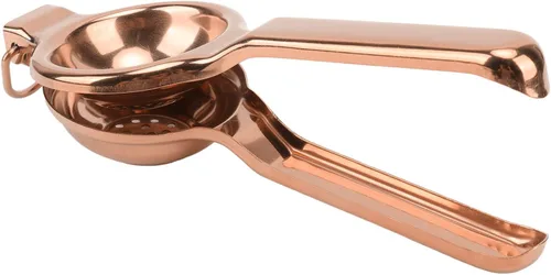 Miniatura 9 de Exprimidor de limón de acero inoxidable, exprimidor ergonómico de mano con mango ultralargo y elevación para la cocina (dorado)