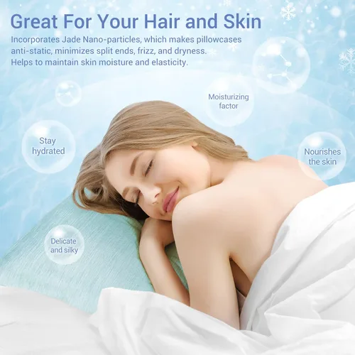 Miniatura 4 de LUXEAR Fundas de almohada refrescantes tamaño King, paquete de 2 fundas de almohada Arc-Chill Cool con diseño de doble cara [Refrescante y algodón]