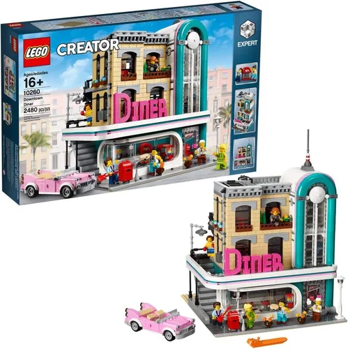Miniatura 6 de LEGO Creator Expert Downtown Diner 10260 Kit de Construcción, Conjunto de Modelo y Juguete de Montaje para Niños y Adultos (2480 Piezas)