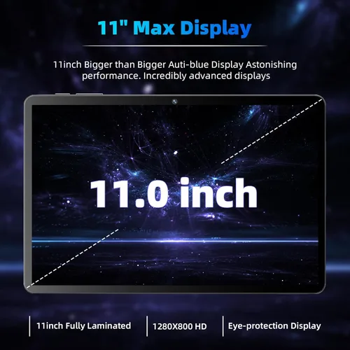 Miniatura 5 de COLORROOM 2025 Android 15 Tableta de 11 pulgadas, Desbloqueo Facial, Carga Rápida de 18 W, 12 GB + 128 GB + 1 TB Expandible, CPU Octa-core, Batería