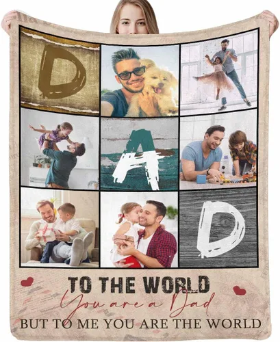 Miniatura 22 de Manta personalizada para papá abuelo, regalo de manta personalizada para el día del padre, manta personalizada con foto para papá, regalo