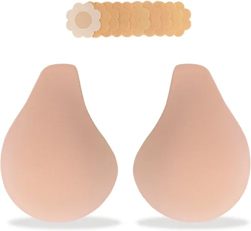 Bontierie Cubiertas de pezón Pegajoso Push Up Bra Añadido Levantamiento sin costuras Empanadas Ultra Delgadas Adhesivo Bras Mujeres