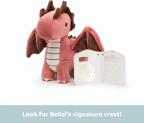 Miniatura 3 de Bellzi Dragón de fuego – Lindo juguete de peluche de 7 pulgadas – Adorable juguete de dragón suave y regalos – Regalo perfecto para niños, bebés
