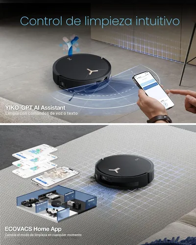 Miniatura 9 de ECOVACS DEEBOT T50 MAX PRO Omni Robot Aspirador y trapeador, succión de 18,500 Pa, elevación automática de 0.709 in, ZeroTangle y TruEdge 2.0, AIVI