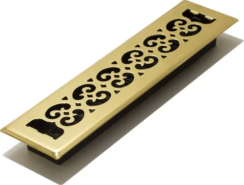 Miniatura 33 de Placa embellecedora cromada Decor Grates con ornamento Acabado cepillo níquel (Brushed Nickel Finish)