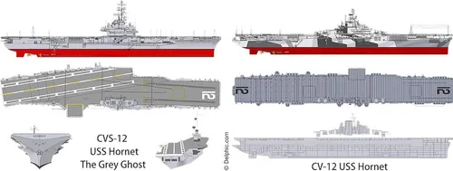 Miniatura 3 de CafePress USS Hornet CV 12 CVS 12 - Taza de café de cerámica (11.0 fl oz)