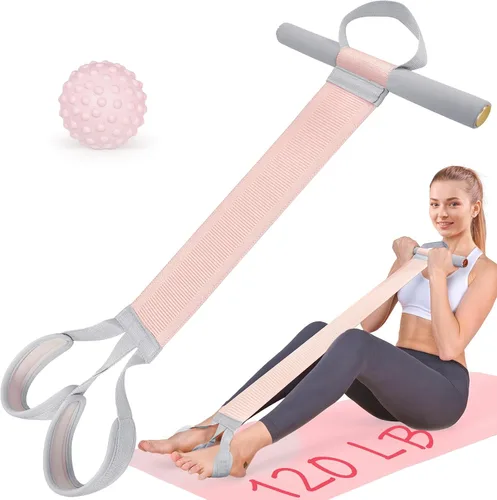 Banda de resistencia de tela con asas, banda de ejercicio de cuerpo completo de 120 libras, bandas elásticas antideslizantes para entrenamiento