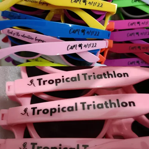 Miniatura 6 de Gafas de sol de boda personalizadas a granel para invitados de fiesta, gafas de sol personalizadas con logotipo de dama de honor, Blanco