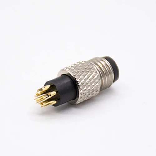 Miniatura 5 de Elecbee 5 unids M8 conector 6 pin macho recto macho sobremoldeado soldadura copa sin blindaje un código