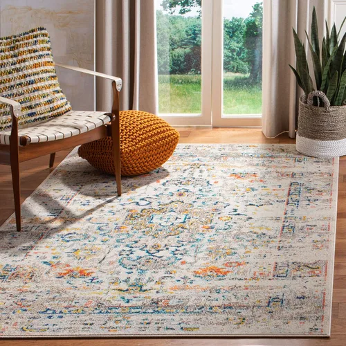 Miniatura 21 de SAFAVIEH Madison Collection - Alfombra decorativa de 2 pies 2 pulgadas x 4 pies, color verde y turquesa, diseño envejecido, no desprende pelusa