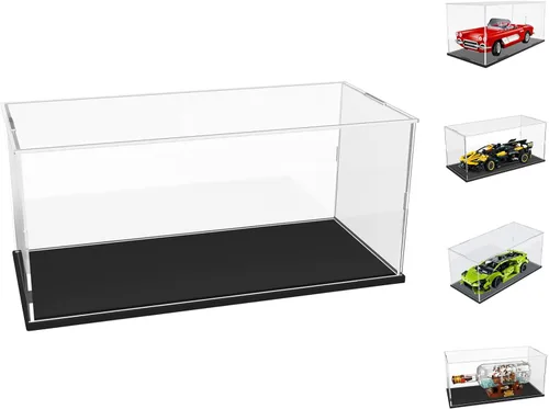 Miniatura 11 de Choowin - Caja de exhibición de acrílico para Lego Car Dodge Charger Batmobile Jazz Quartet - Caja de exhibición de acrílico transparente engrosado