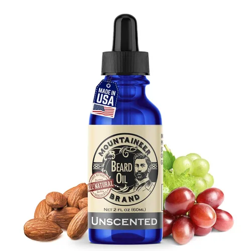 Mountaineer Brand Aceite para barba – Sin perfume – Acondicionador y suavizante 100% natural para hombres – Hidrata e hidrata para el crecimiento de