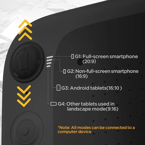 Miniatura 2 de UGEE Q6 - Tableta de dibujo de 6.5 x 4 pulgadas para teléfono Android con 6 teclas de acceso rápido, tableta gráfica, modo de dibujo ajustable