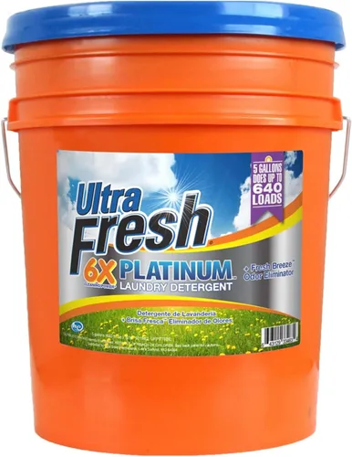 Miniatura 9 de Ultra Fresh Detergente líquido para lavar ropa, 6 veces platino, agua fría, 5 galones, removedor de olores de tela para lavar ropa y sábanas