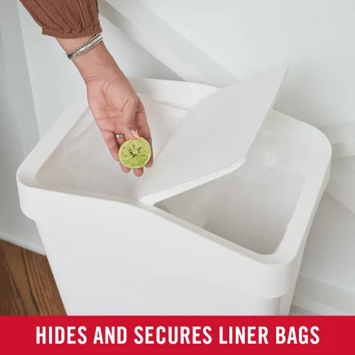 Miniatura 6 de Rubbermaid Swing Top - Contenedor de basura para el hogar y la cocina, bote de basura delgado, moderno y de fácil acceso, con tapa, capacidad