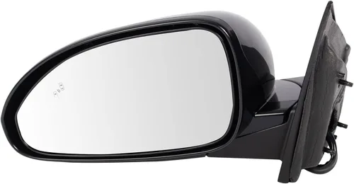 Miniatura 206 de TRQ Espejo plegable con calefacción eléctrica del lado del conductor con indicador de punto ciego pintura a juego negro liso compatible con Kia