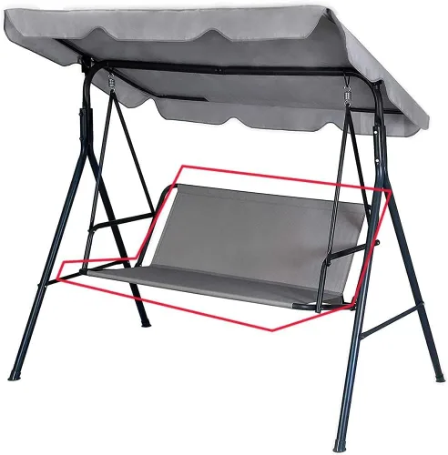 Miniatura 2 de Funda para Silla Columpio Funda de Repuesto para Banco, 600D Impermeable Fundas de Asiento para Silla Mecedora para Patio Exterior Jardín Silla Gris