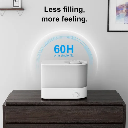 Miniatura 3 de MEGAWISE 2025 Humidificador de Gran Capacidad, Diseño de Llenado Superior de 6L, Tiempo de Funcionamiento de 50H, Vapor Frío Ultrasilencioso de Gran