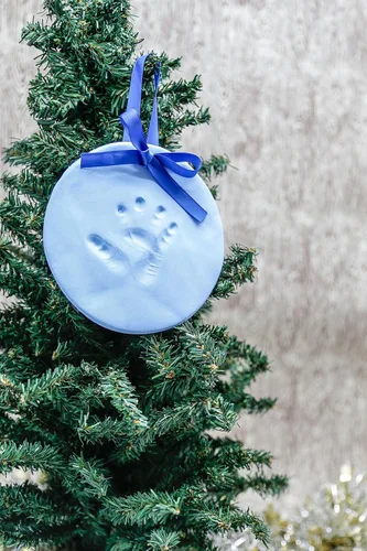 Miniatura 5 de Pearhead Easy DIY Babyprints - Kit de adornos de huellas de bebé con cinta, color azul (paquete de 2)
