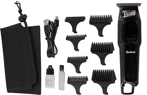 Miniatura 5 de Barbasol Recortadora T-Blade, recortadora de pelo y barba recargable para hombres, recortadora de pelo de doble velocidad con 6 peines guía