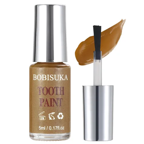 Miniatura 9 de BOBISUKA Pintura de Dientes Negra, Solución Profesional de Maquillaje para Ennegrecimiento de Dientes - Segura, de Secado Rápido y Realista, Negro