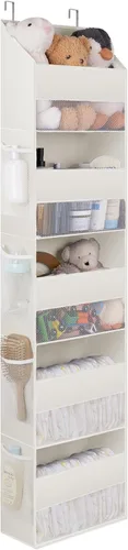 Miniatura 12 de GRANNY SAYS Organizador sobre la puerta, 5 estantes detrás de la puerta con 8 bolsillos y ventana transparente, anti inclinación, almacenamiento