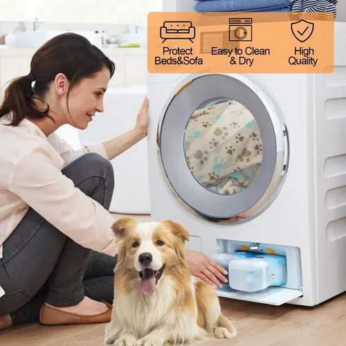 Miniatura 7 de Rezutan Mantas para Perros Grandes, Mantas de Franela para Perros y Gatos Lavables, Suave Manta para Mascotas y Funda para Jaula de Perro, Lindo