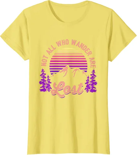 Miniatura 76 de Not All Who Wander Are Lost Vintage Mountains - Camiseta de senderismo, Negro, S