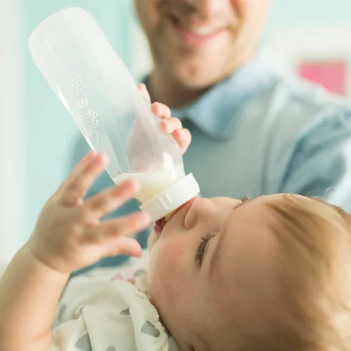 Miniatura 6 de Evenflo Feeding Botellas clásicas de plástico transparente estándar para bebé, bebé y recién nacido, verde azulado, verde/azul, 8 onzas