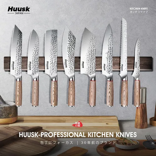 Miniatura 7 de Huusk Cuchillo japonés para pan de masa madre – Cuchillo afilado de 10 pulgadas para rebanar pan casero para torta tostada bagel, cuchillos largos