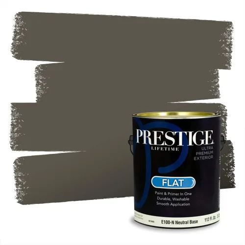 Miniatura 45 de Prestige Paints - Pintura exterior e imprimación en uno, 1 galón, plano, compatibilidad comparable con el color menta «Whipped Mint» de Behr
