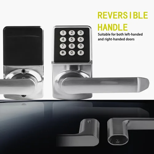 Miniatura 2 de Cerradura de puerta inteligente con teclado, cerraduras de puerta para puerta delantera, cerradura de puerta de entrada sin llave con/tarjeta
