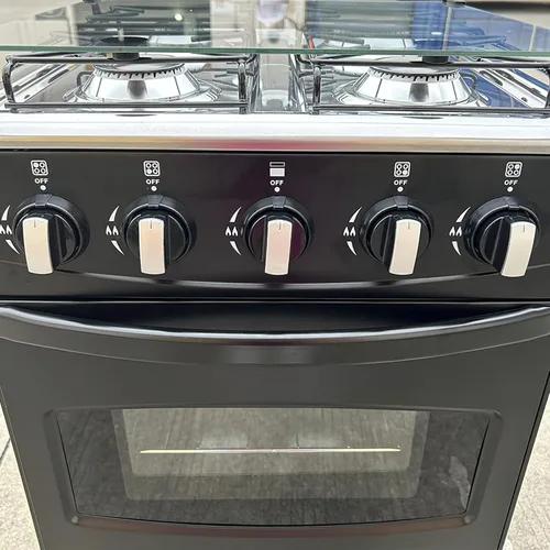 Miniatura 8 de Estufa de gas portátil de 20" - Equipada con 4 quemadores de bobina y horno de acero inoxidable (Negro: encendido automático)
