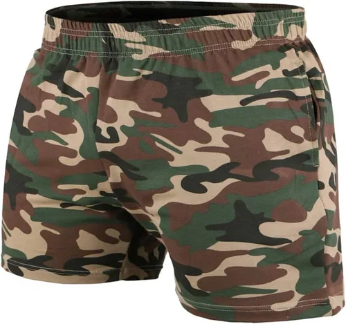 Palglg - Pantalones cortos de físico culturismo para hombre (12.7 cm/5.0 pulgadas, entrepierna con bolsillos)
