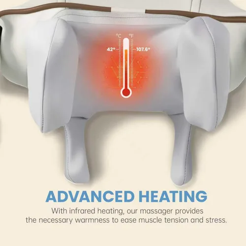 Miniatura 4 de Masajeador inalámbrico de cuello y hombros con calor, masajeador de tejido profundo Shiatsu 4D, compresa cálida de 107.6 °F, masajeador de espalda