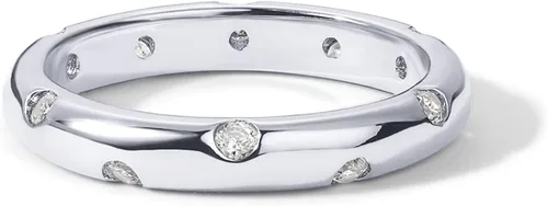 Miniatura 3 de PAVOI 14K Gold Plated Cubic Zirconia Rings for Women Classic Stackable Ring Band for Women