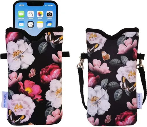 Miniatura 37 de Tainada Funda Estuche Bolsa de Neopreno para Teléfono para Hombres y Mujeres con Correa Cruzada/Cordón para el Cuello para iPhone 17/16/15 Pro Max