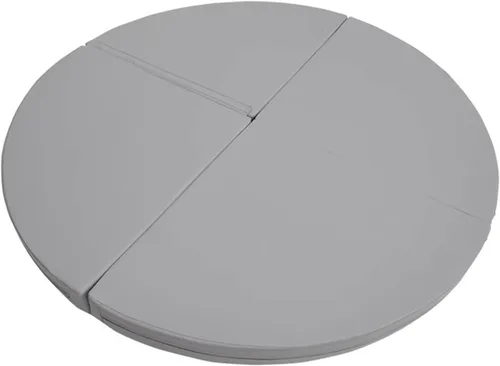 Miniatura 7 de Tapete de choque de poste – 3.9 ft/4.9 ft/5.2 ft/6.6 ft redondo plegable esterilla de baile de poste, esterillas portátiles de yoga para ejercicios