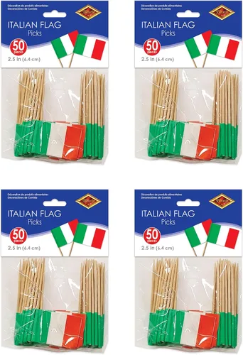 Miniatura 2 de Beistle Selecciones de bandera italiana de 2.5 pulgadas (50 unidades), rojo/verde/blanco