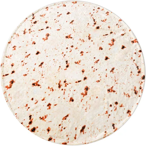 Miniatura 5 de Vessia Burritos - Manta de tortilla para burrito de tamaño grande (beige, 60 pulgadas), cobija gigante y graciosa de comida realista para adultos