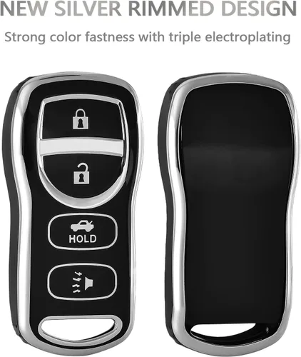 Miniatura 4 de OFFCURVE Funda protectora completa de TPU para llave de automóvil Nissan Xterra Titan Armada Frontier Quest Sentra Infiniti FX35 FX45 QX4 3 Botones