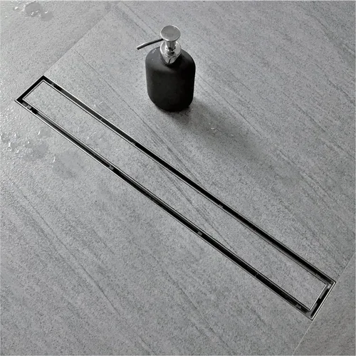 Miniatura 23 de Neodrain Drenaje de ducha lineal de 24 pulgadas con rejilla de inserción de azulejos, fabricante profesional de desagüe de suelo de ducha Cepillado
